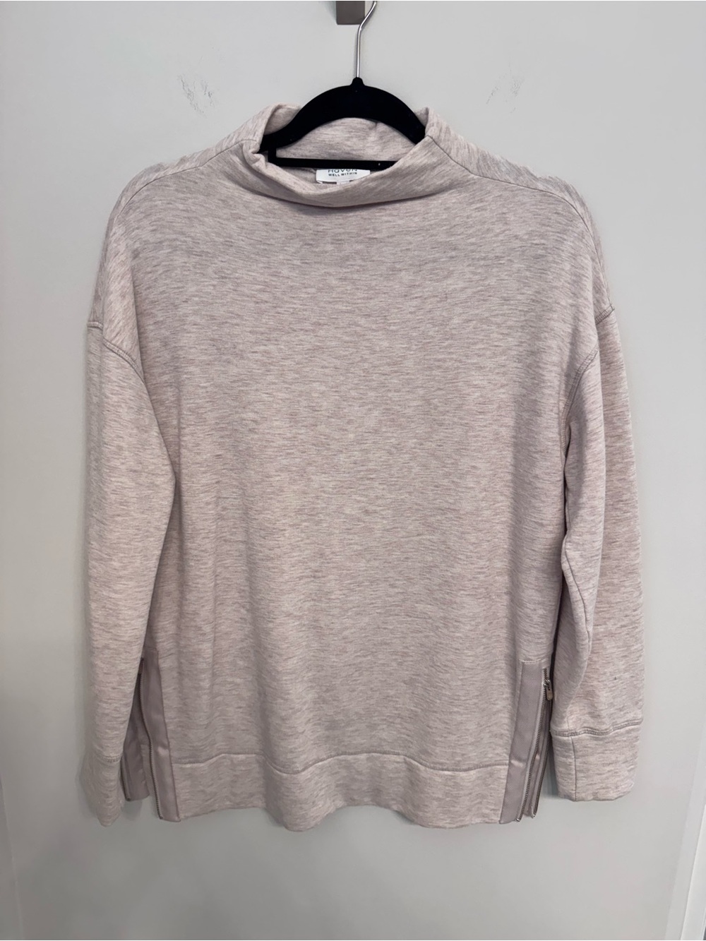 NWOT Haven Well Within Cozy Mock Neck Pullover Sweatshirt - Light Taupe